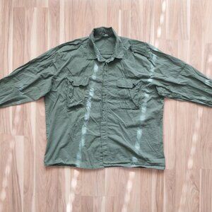 Croatian Military Olive Drab Army Field Shirt Cotton Poplin Size Large Regular